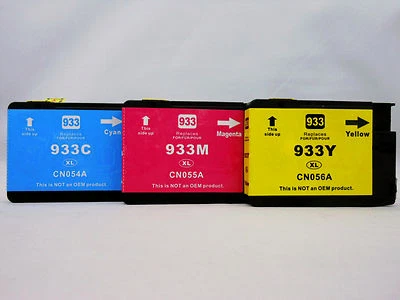 3 Stück 933 XL 933XL C M Y Tintenpatrone für HP OfficeJet 6700 6600 6100 7610 7612 - Bild 1 von 3