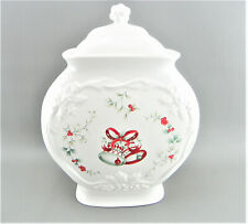 PFLATZGRAFF Holiday Winterberry CHRISTMAS Collectable White Cookie Jar Cannister