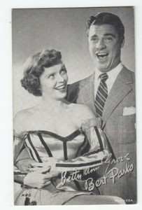 Bert Parks & Betty Ann Grove Exhibit Card Circa 1948+ 