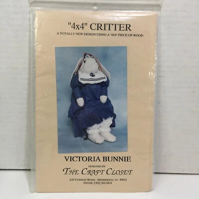 Victoria Bunnie Pattern 4" x 4" Critter The Craft Closet - Image 1 of 4
