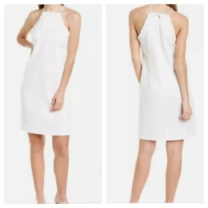 Mini Vestido Trina by Trina Turk Mujer 12 Visitantes Blanco Vaina Correas Casaul Novia - Imagen 1 de 10