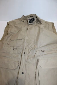 Field and Stream Vest Mens XL Beige Fishing Outdoor Photo Lined Zip MultiPocket - Picture 1 of 4