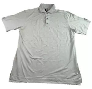Footjoy FJ Mens XL Polo Shirt White Diamond Pattern Short Sleeve Pauma Valley CC - Picture 1 of 9