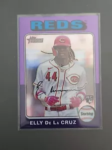 2024 TOPPS HERITAGE VIOLA CROMO ELLY DE LA CRUZ#473 - Foto 1 di 2