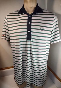 Ralph Lauren RLX Herren M Medium gestreift Polo Polyester Stickerei sportlich Golf - Bild 1 von 12