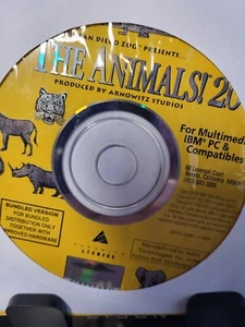 The Animals! 2.0 IBM PC 1994 /CD-ROM Computer Program San Diego Zoo/ GAME ONLY - Picture 1 of 1