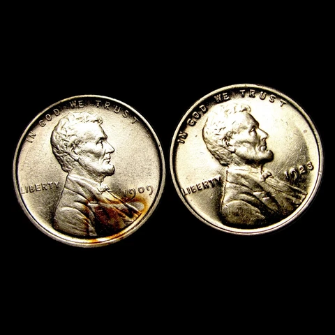 1909 1923 Lincoln Cent ---- Gem BU Details Coin Lot ---- #UU971 Cover