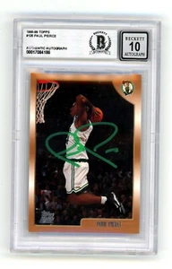 Paul Pierce 1998-99 Topps #135 Rookie RC Signed Beckett BAS BGS 10 Auto Celtics - Picture 1 of 1