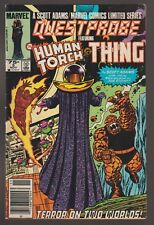 1985 Marvel Comics QUESTPROBE #3 HUMAN TORCH & THING Comic Book SCOTT ADAMS