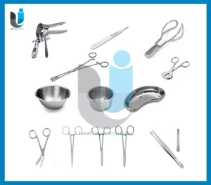 BASIC Delivery Set Chirurgische Instrumente Gynäkologie Physiologie OP Set 17 Teile - Bild 1 von 3
