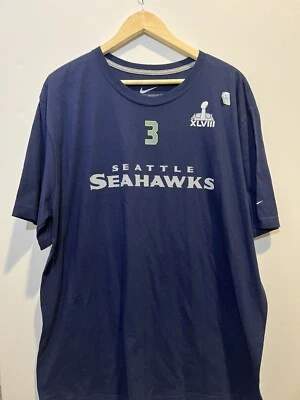 Seattle Seahawks Russel Wilson  Super Bowl T-shirt XXL Jersey Style - Image 1 of 4
