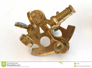 Antique Brass Mini Pocket Sextant Astrolabe Marine for Office & Gifitng Item Bee - Picture 1 of 5