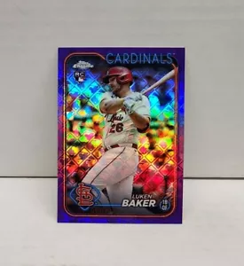 LUKEN BAKER 2024 Topps Chrome Logofractor PURPLE ~ Cardinals ROOKIE #'d /250 - Picture 1 of 3