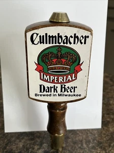 Mango de grifo de cerveza oscura imperial Culmbacher de madera vintage Kulmbacher Alemania - Imagen 1 de 7