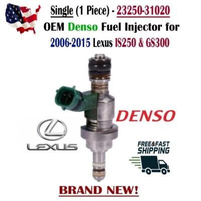 Nuevo inyector de combustible OEM Denso x1 para Lexus IS250 2006-2015 2,5 L V6, GS300 3,0 L V6 Foto 1 de 4