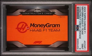 2023 Topps Chrome Formula 1 MONEYGRAM HAAS F1 TEAM /25 Orange Crest MINT POP 1 ! - Picture 1 of 3