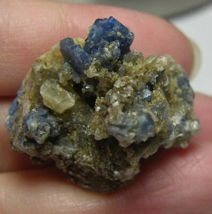 #13 Vietnam 69,20ct 100% Natural Blue Spinell Cluster Matrix Specimen 13,85g 32mm - Bild 1 von 8