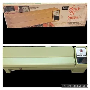 Vintage SEARS Seal-N-Save Food Sealer New Old Stock Open Box Avocado - Picture 1 of 5