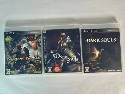 Lot3 PS3 Dragons Dogma & Demn's Souls & Dark Souls - Sony PlayStation 3 Game JPN - Image 1 of 4