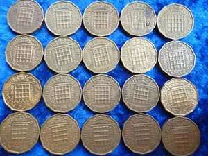 GB Messing Threepence Mengen 20 - QEII - Bild 1 von 2