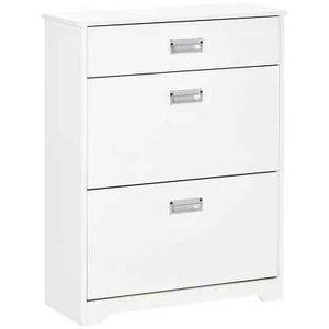 Schuhschrank, schmaler Schuhschrank mit Schublade, 2 Klapptüren und Adjusta - Bild 1 von 12