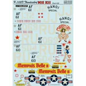 Print Scale 32-009 Waterslide Decal Flugzeug 1:32 F-105 Thunderchief D MiG Kil - Bild 1 von 12