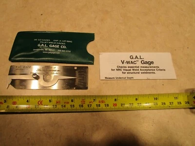 G.A.L. GAGE COMPANY G.A.L. Gage Co. V-WAC Undercut Gage, Metric W/ Paperwork, E0376