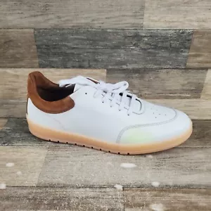 Bruno Magli Savio Mens Shoes Sz 12 M White Brown Suede Leather Lace-Up Sneaker - Picture 1 of 16