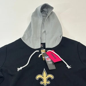 Ropa del equipo NFL Foco para mujer New Orleans Saints Pullover sudadera con capucha, talla L - Imagen 1 de 5