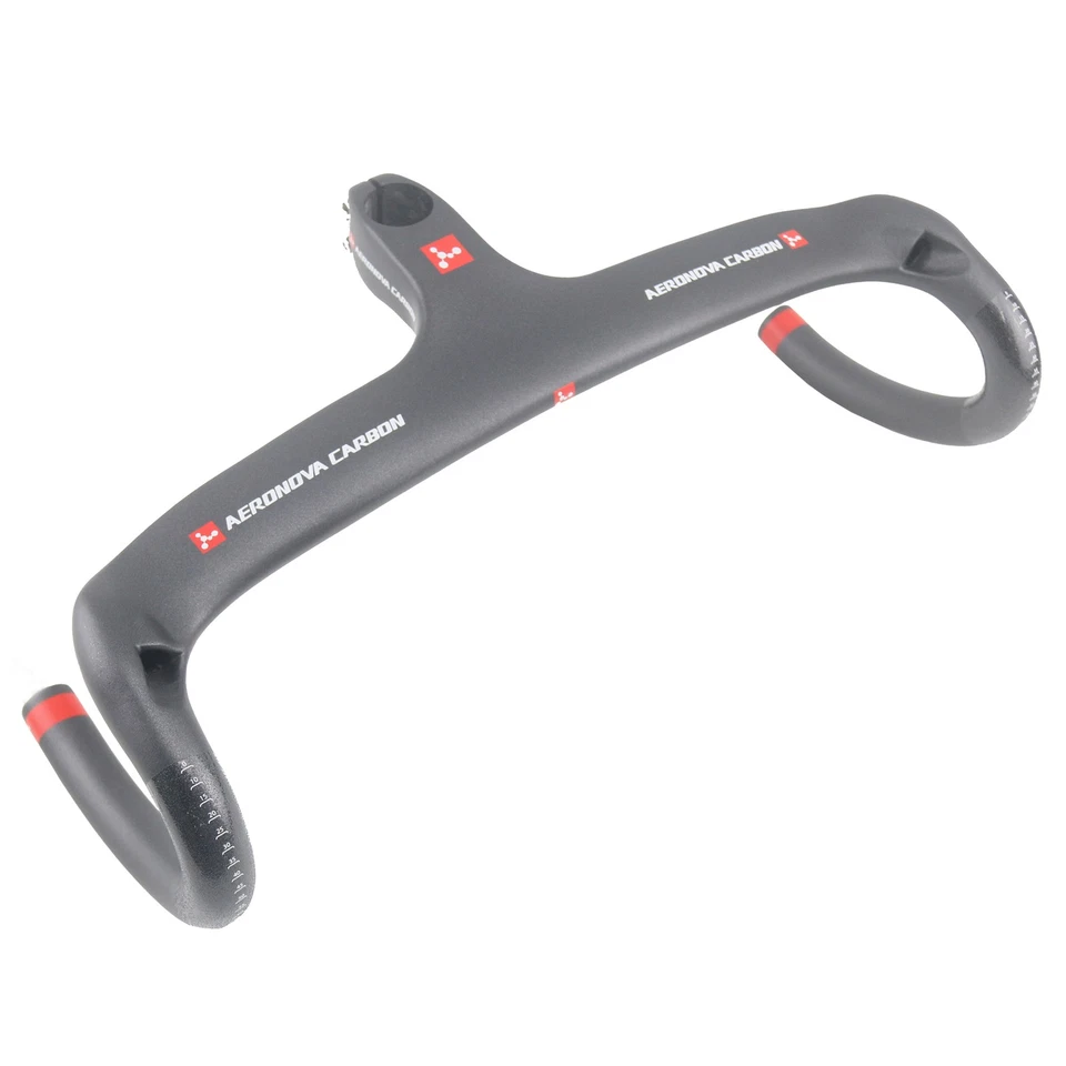 Road Bike Carbon Handlebar Stem Integrated 28.6 Carbon Aero Road Handlebar - Image 1 of 4