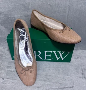 J.Crew Damen Slipper Schuhe Stroh Zoe Ballett Größe 10 Natur Raffia nie getragen - Bild 1 von 17