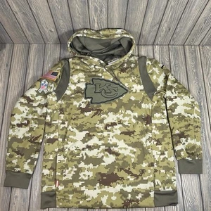 Kansas City Chiefs Nike NFL Salute To Service Camo Hoodie USA Dri Fit 2021 Large - Bild 1 von 8
