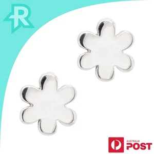 Flower Silhouette Sterling Silver 925 Stud Earrings - Bild 1 von 6