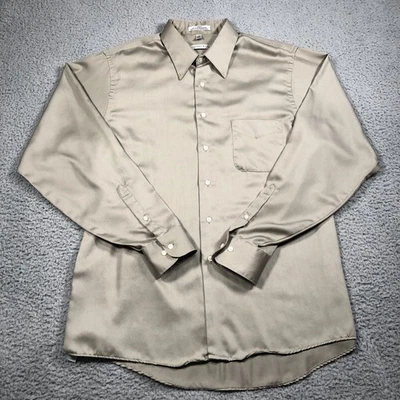 Camisa social Geoffrey Beene sem rugas cetim manga longa masculina 17 36/37 dobra - Imagem 1 de 4