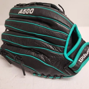 Wilson A500 Jungen schwarz 12,5 Baseball Handschuh Rechtshand Wurf Top Zustand! - Bild 1 von 11