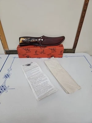 CAMILLUS#1013 SWORD BRAND/HANDMADE."YELLOWSTONE" Fixed Blade Knife SHEATH/BOX - Image 1 of 4