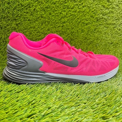 Nike LunarGlide 6 Womens Size 10.5 Pink Gray Athletic Running Shoes Sneakers - Image 1 of 4