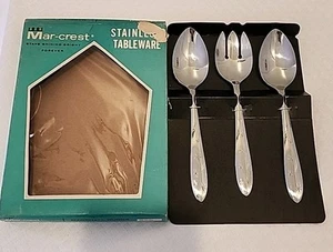 Vintage Mar-Crest Atomic Starburst Set di posate 3 pezzi acciaio inox USA - Foto 1 di 6