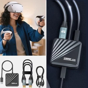 USB PC Adapter For Sony PlayStation PS VR2 PSVR2 PS5 with Power Cable Bluetooth - Bild 1 von 11