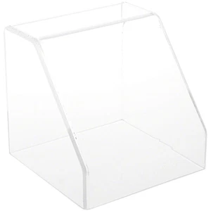 Plymor Clear Acrylic Slanted Front Display Case with No Base, 6" x 6" x 6" - Picture 1 of 1