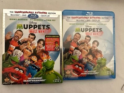 Muppets Most Wanted Blu-ray + DVD, 2014, 2-Disc Set Extended Edition w Slipcover - Image 1 of 4