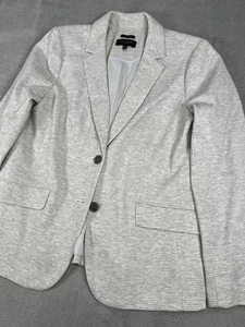 TALBOTS Womens Size 16 Aberdeen Blazer Jacket Size Gray White - Picture 1 of 13