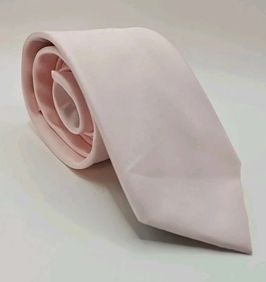 Corbata de cuello SADDLEBRED rosa pastel claro liso 100 % poliéster para hombre 60" L Foto 1 de 4