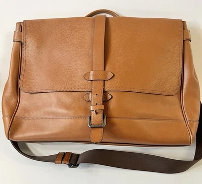 Bolso de Hombro Coach F23204 Hudson Messenger Cuero Marrón Tostado 2 Vías Genuino Foto 1 de 4