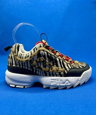 FILA Disruptor 2 Fashion Sneakers Suede Animal Print Zebra Leopard Size 6.5 - Image 1 of 4