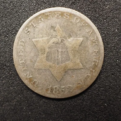 1852   ** 3 CENT SILVER***NICE COIN*** FREE SHIPPING C0238 - Image 1 of 2