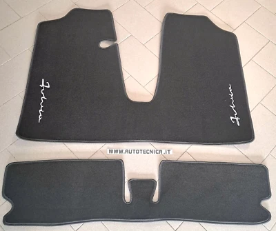 SET TAPPETI LANCIA FULVIA COUPE' TAPPETINI MOQUETTE NERA RICAMO TAPPETO NUOVO - Image 1 of 4