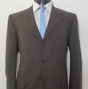 NWOT KITON Brown Check Patrick HelImann Italian 100%Wool HANDMADE Suit, SizeUK45 - Picture 1 of 10