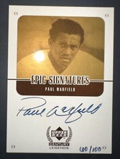Paul Warfield 1999 Upper Deck Century Legends Epic Signatures Gold Auto #/100