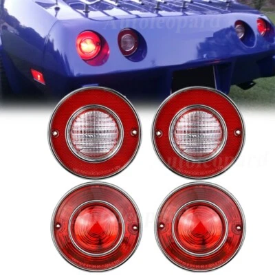 4 шт задних фонарей и линз задних фонарей для 1975-1979 Chevrolet Corvette C3 5,7 л V8 - Изображение 1 из 4